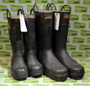 Tuffking 9684 Rubber Boots Pair - Size: EU 37, UK 4 - 25x30x40cm, Firefighter 4000 Rubber Wellington