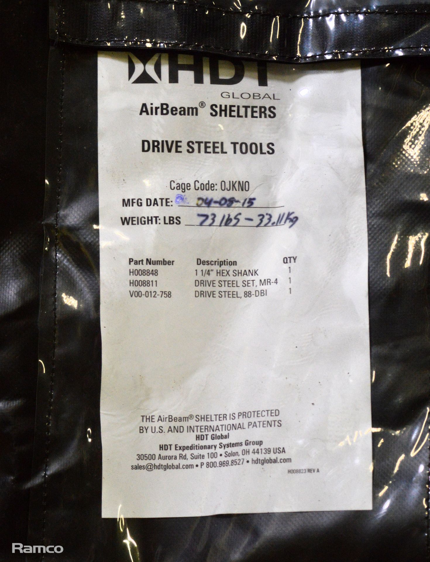 5x HDT Airbeam Shelters Drive Steel Tools - Image 6 of 6
