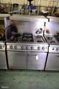 Falcon G3101 six burner gas oven with hood and castors