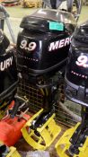 Mercury 9.9 HP four stroke outboard motor & fuel can - 14.2 Hours