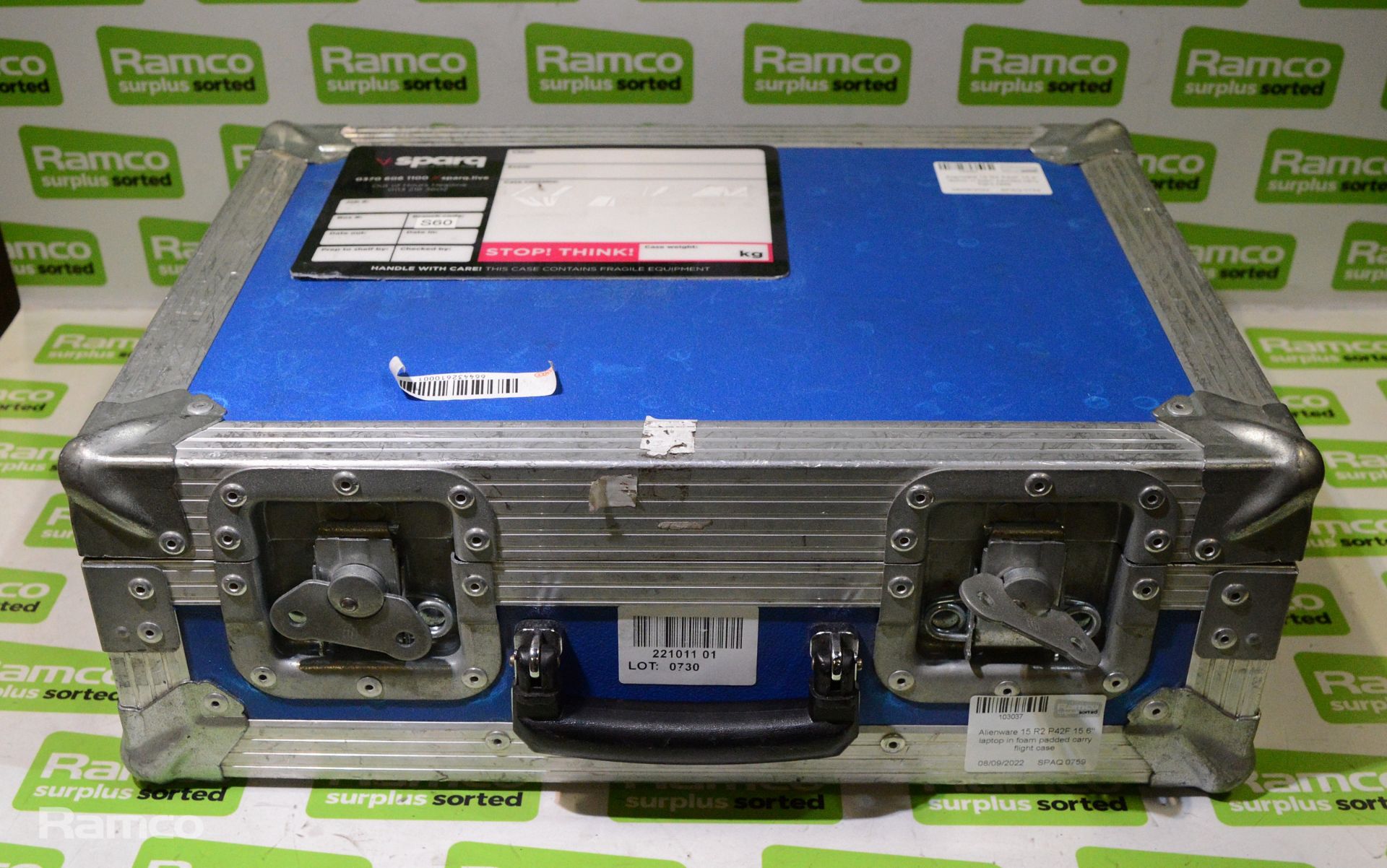 Alienware 15 R2 P42F 15.6" laptop in foam padded carry flight case - Image 4 of 5