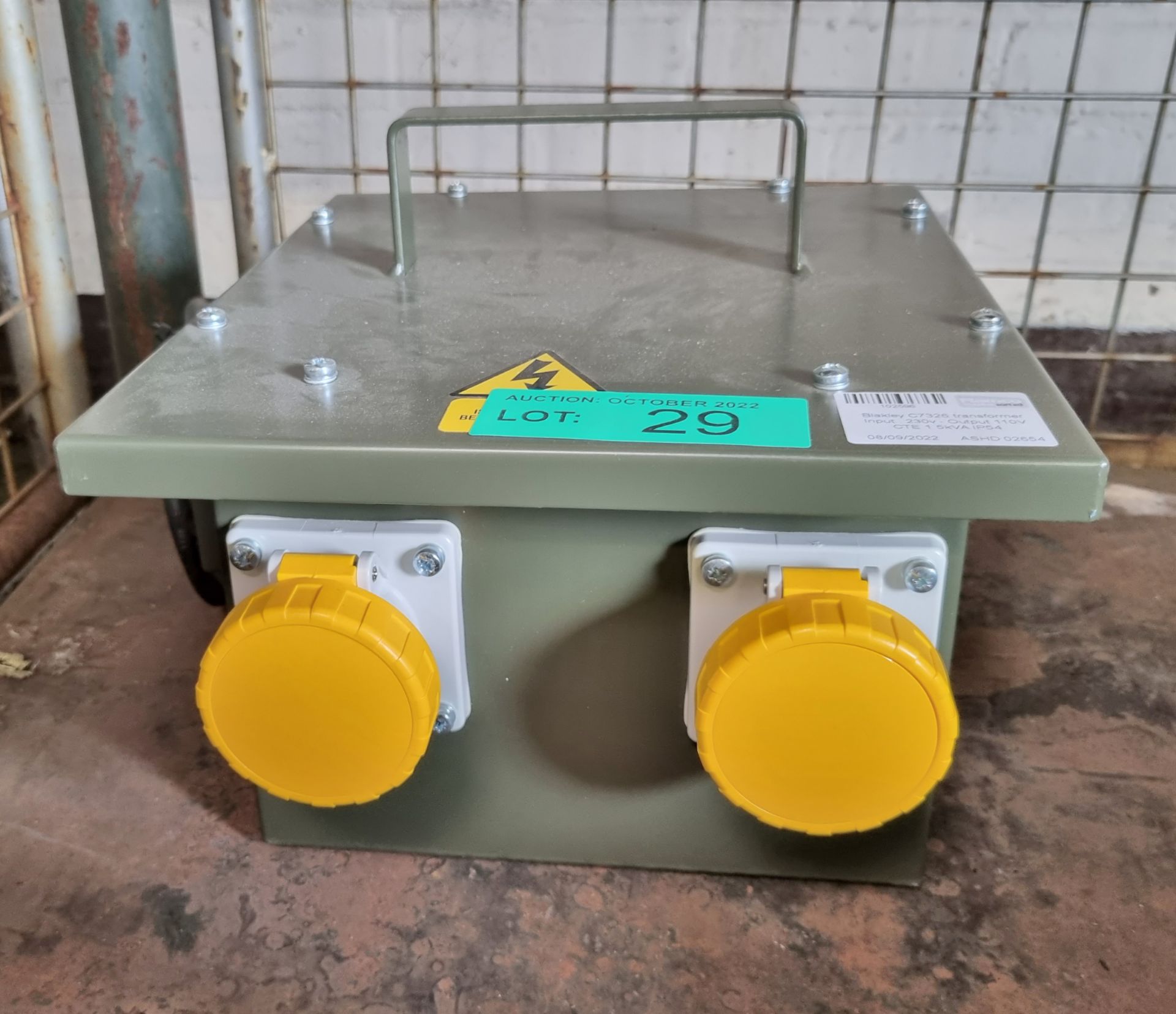 Blakley C7326 transformer Input : 230v - Output 110V CTE 1.5kVA IP54 - Bild 2 aus 4