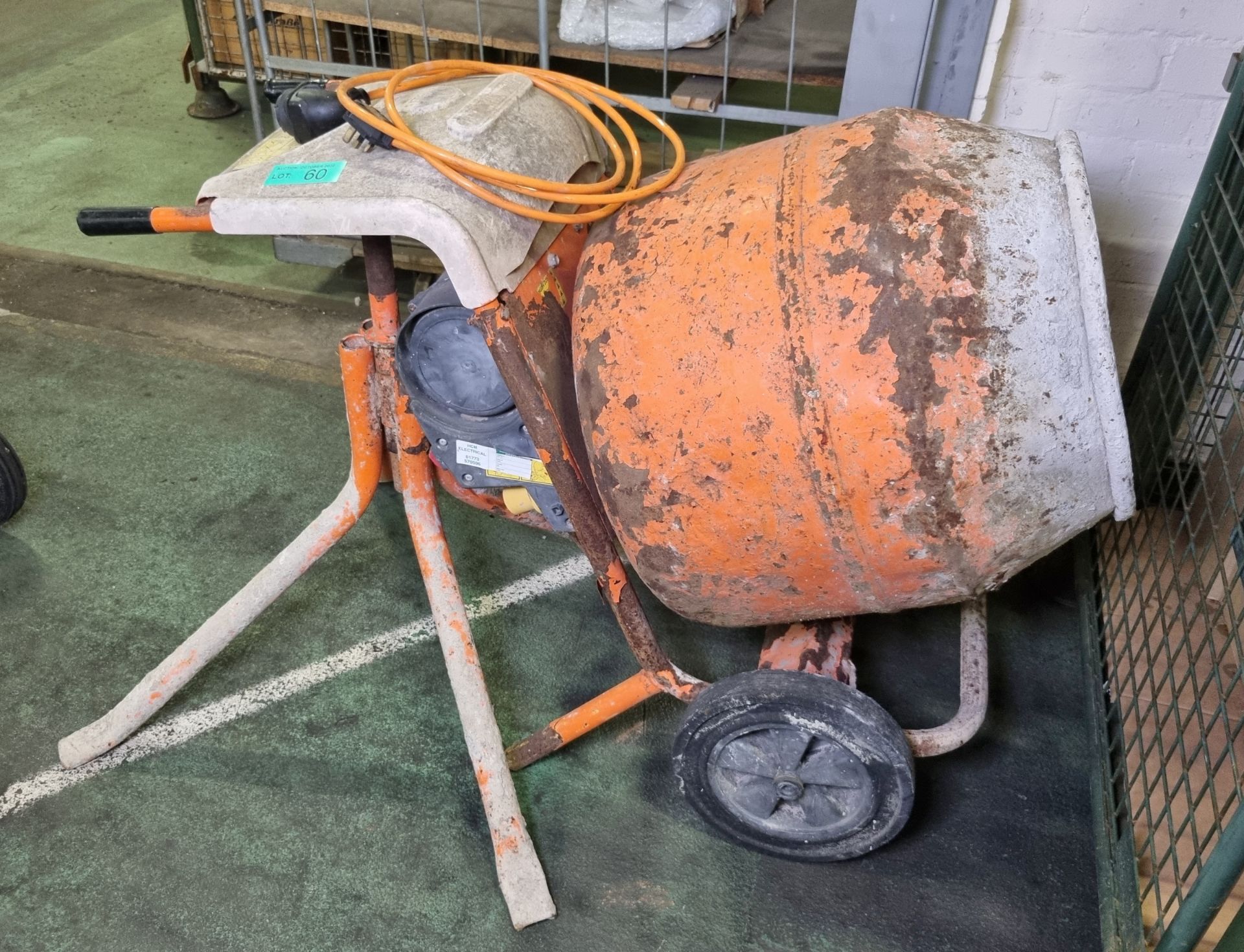 Belle Minimix 150 electric cement mixer with stand - 119x60x92cm - Image 2 of 6