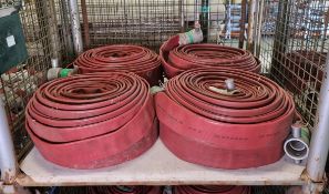 8x Layflat hose with couplings - 70mm diameter, 23m length - estimate