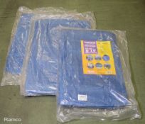 3x Marksman Tarpaulin Sheets - 360cm x 240cm