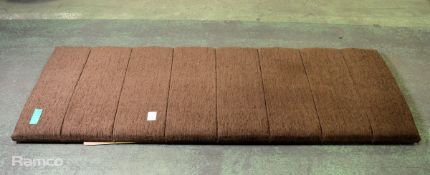 Brown Fabric king size bed headboard - L1830 x H670mm