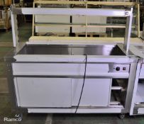 Parry FS-HB4 flexi serve hot cupboard with dry well bain marie top - 150x70x90cm