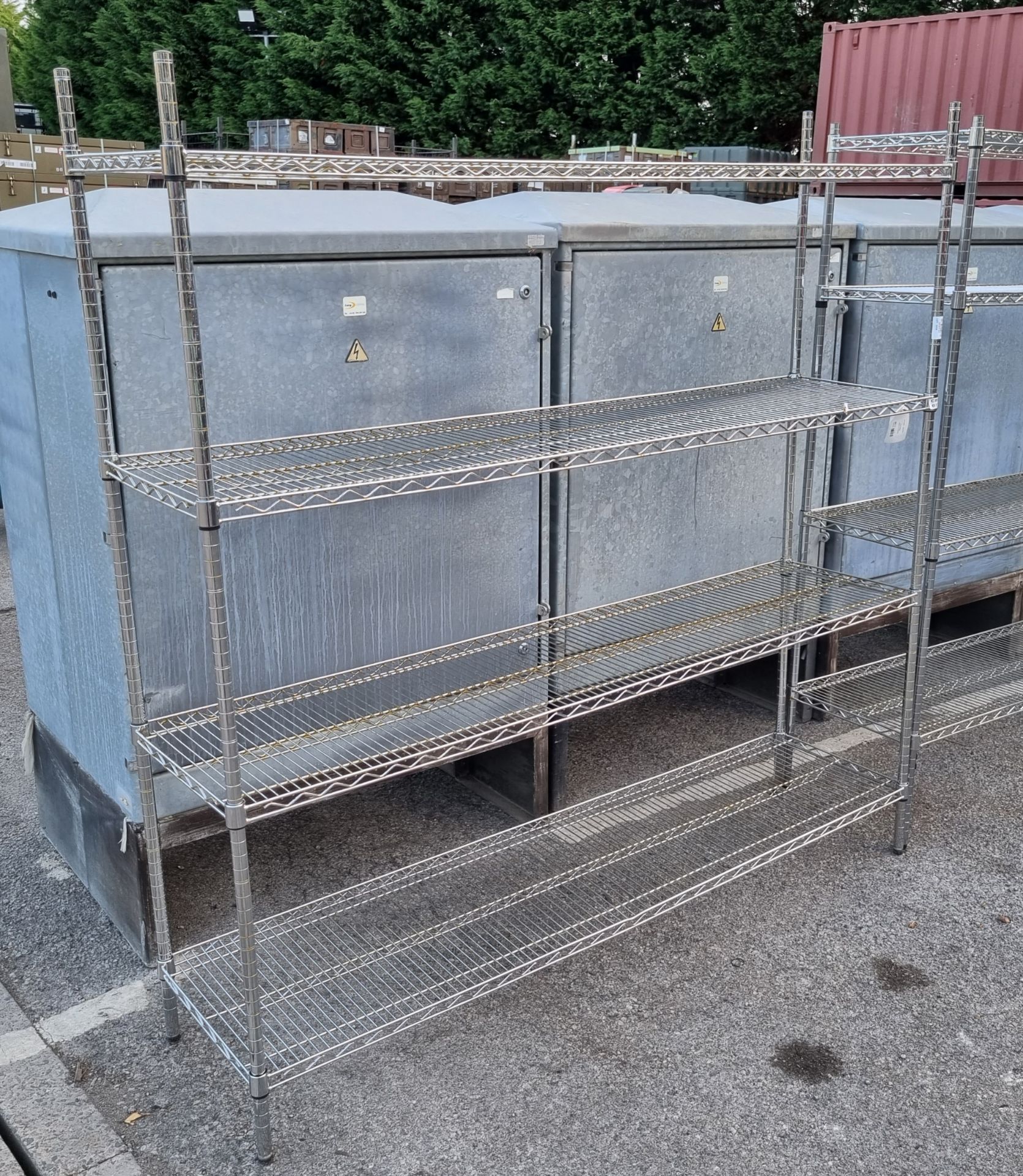 Racking unit - 4 shelves - L182 x D46 x H185cm - Image 2 of 2