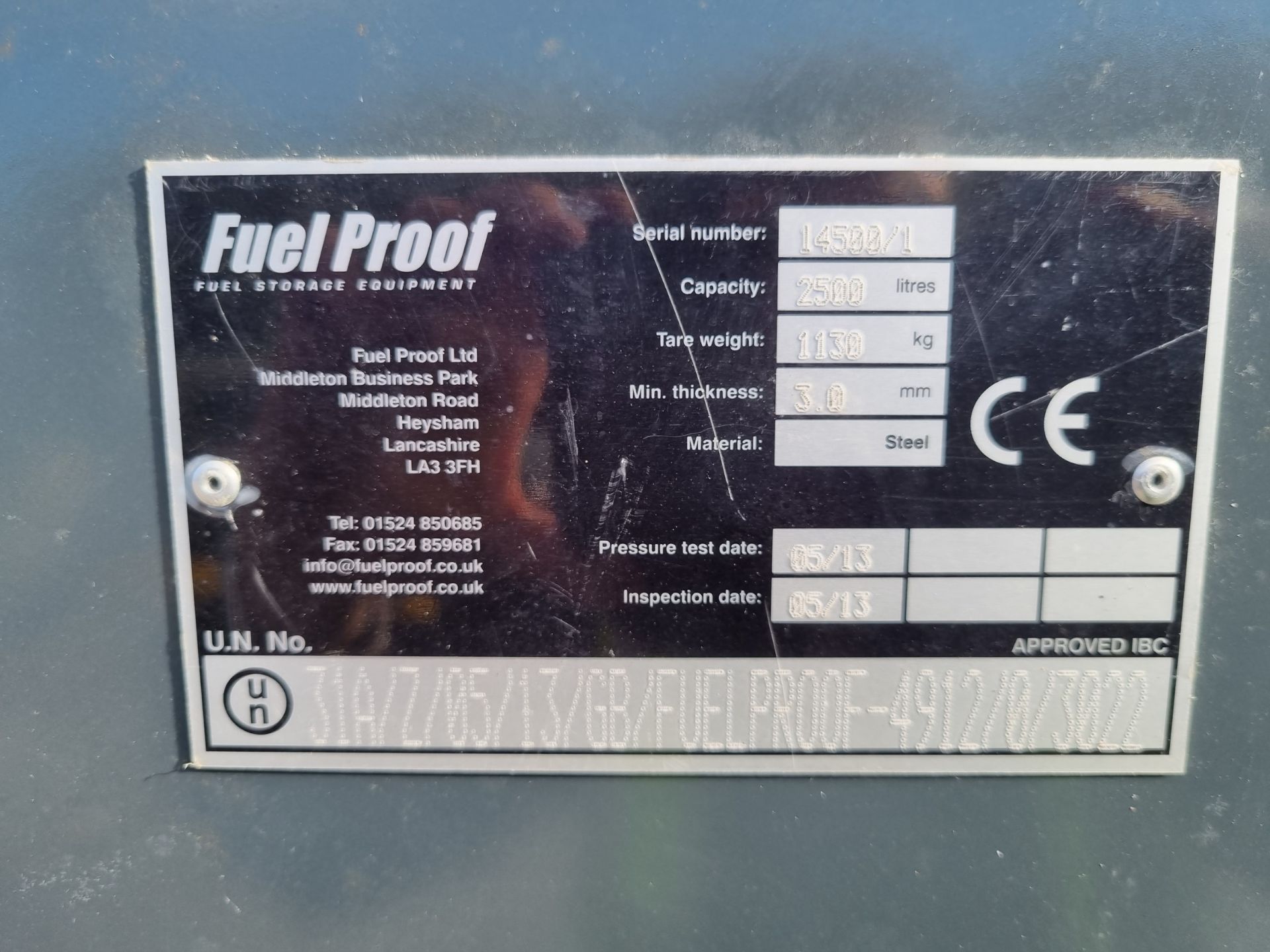 Fuel Proof Ltd bunded diesel fuel tank trailer with dual voltage DC diesel pump - 2500L capacity - Image 11 of 13