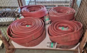 8x Layflat hose with couplings - 70mm diameter, 23m length - estimate