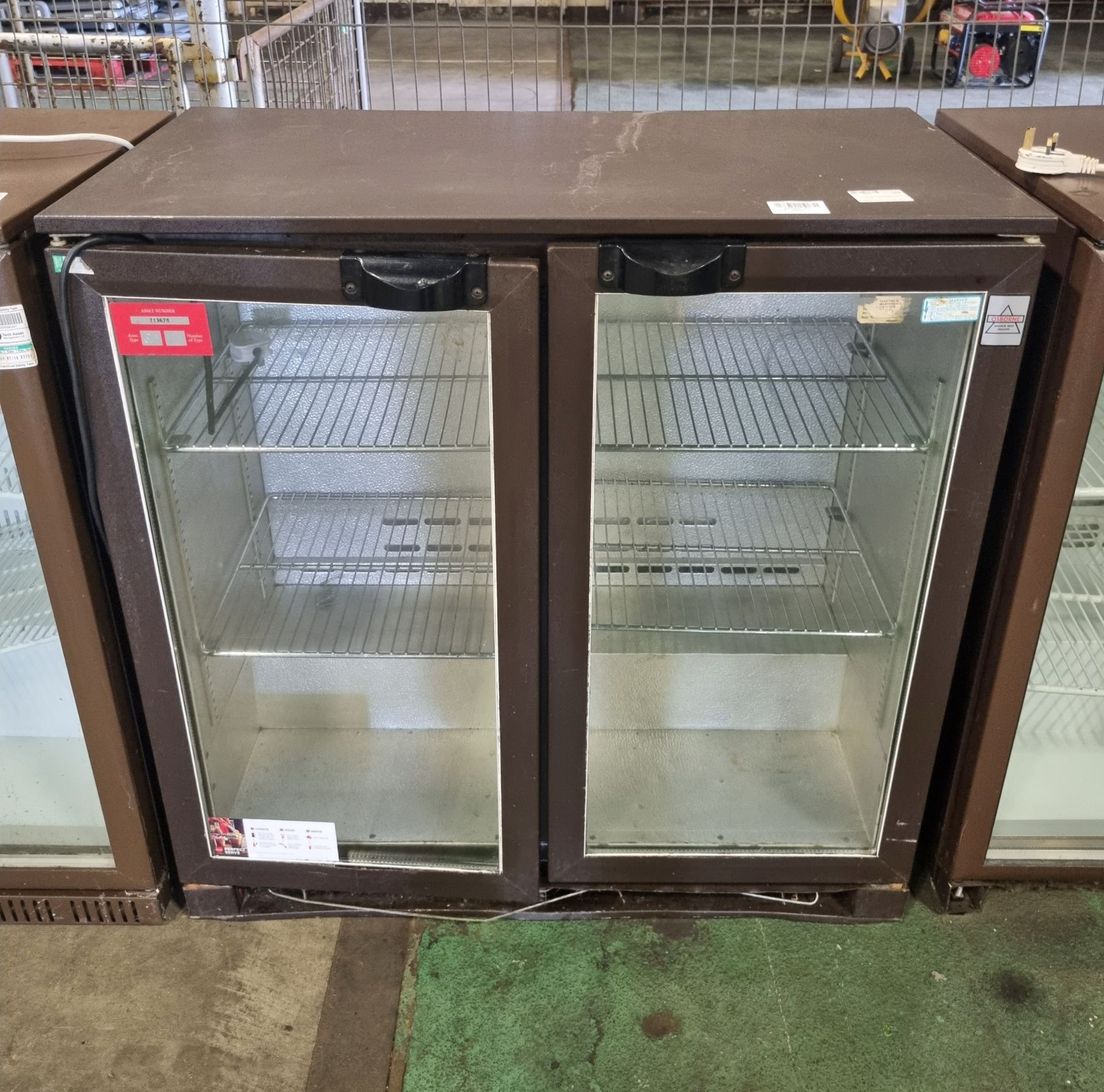 Osborne double door bottle cooler - 50x90x90cm