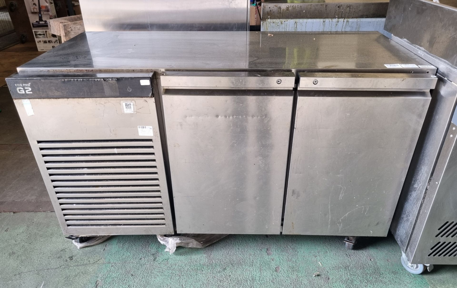 Foster EP1/2H 2 door refrigerator counter 140x70x90cm - doors and front panel not attached - Image 2 of 4