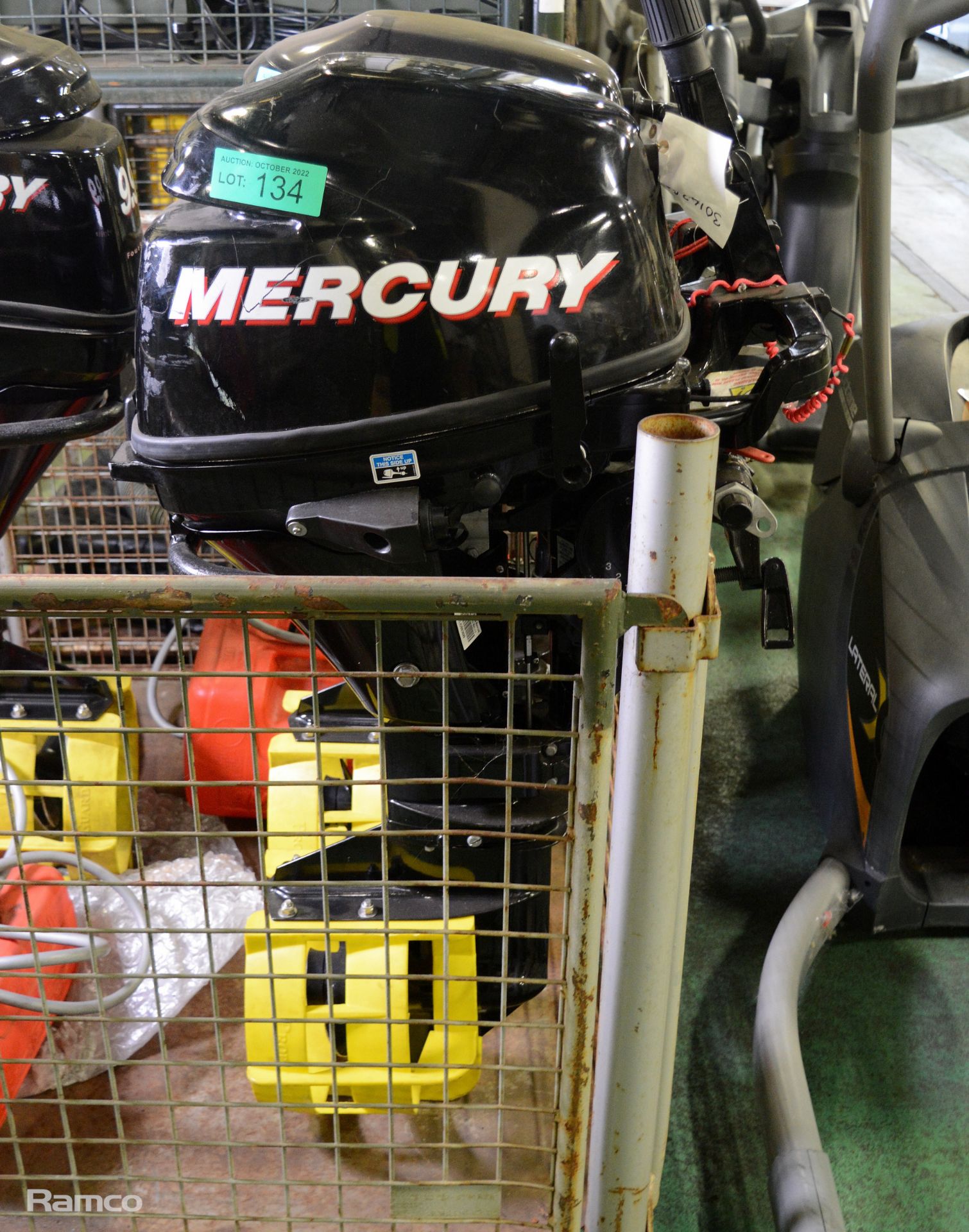 Mercury 9.9 HP four stroke outboard motor & fuel can - 45.8 Hours