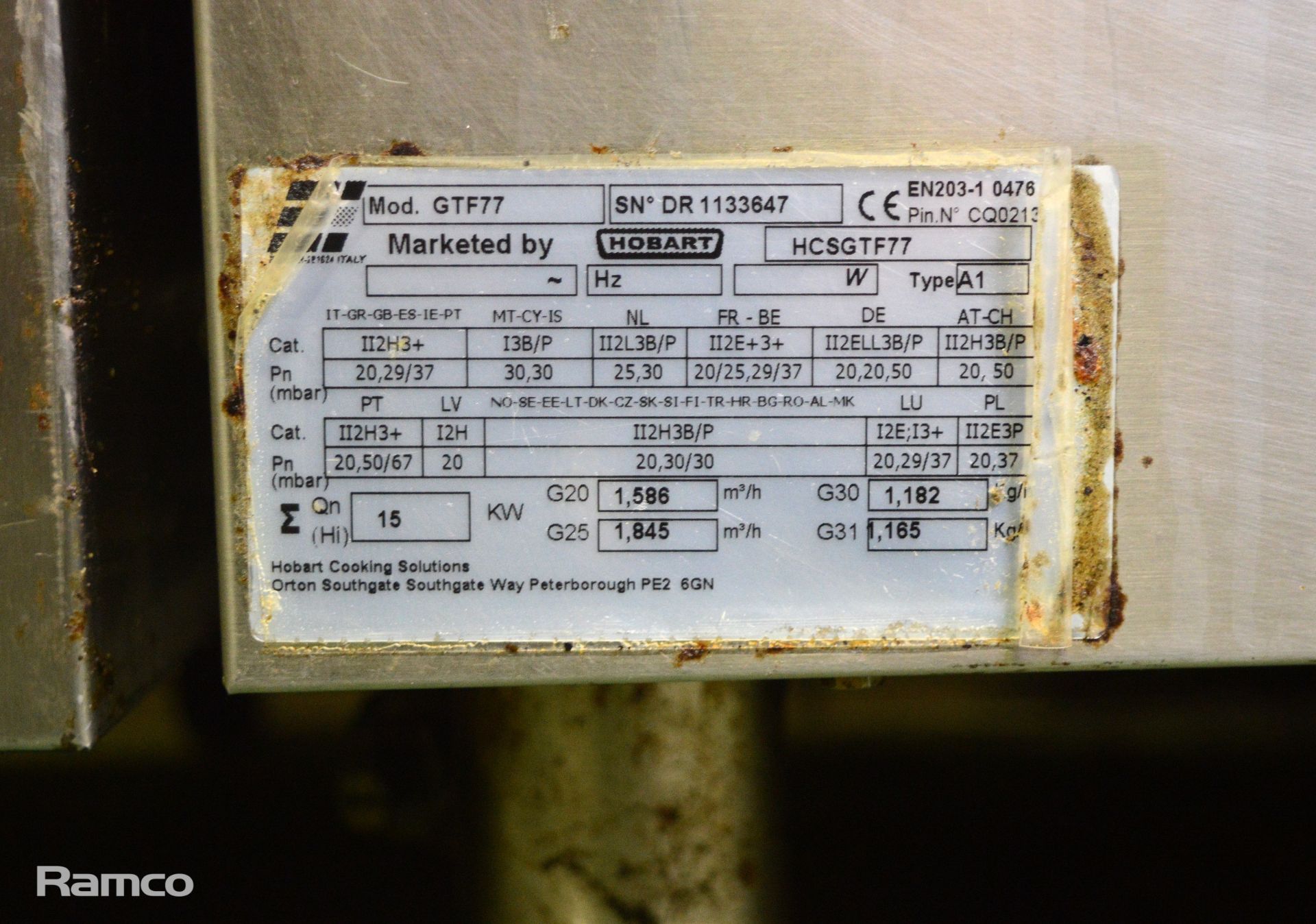 Hobart HCSGTF77 gas oven - 96x80x95cm - Image 4 of 7