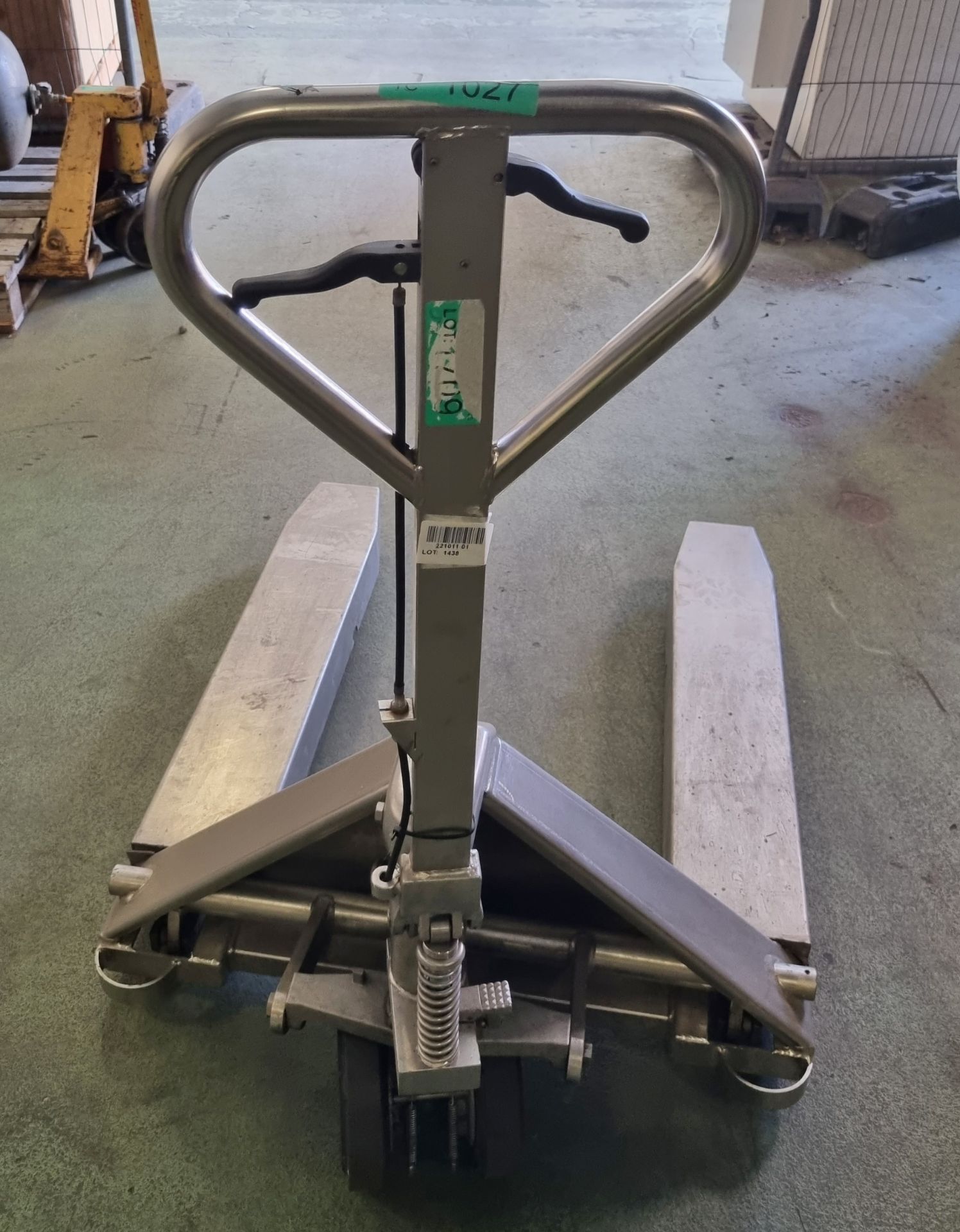 Stainless steel pallet truck with removable fork height extensions Carreffe TX L2 - 2000kg - Image 3 of 3