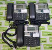 3x Cisco SPA303 3 line IP phones with display and PC port