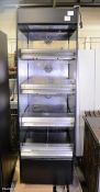 Nuttall 4-tier heated display unit - L56xW90xH187cm