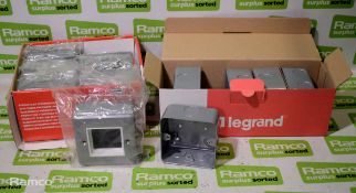 Legrand surface metal clad mounting boxes