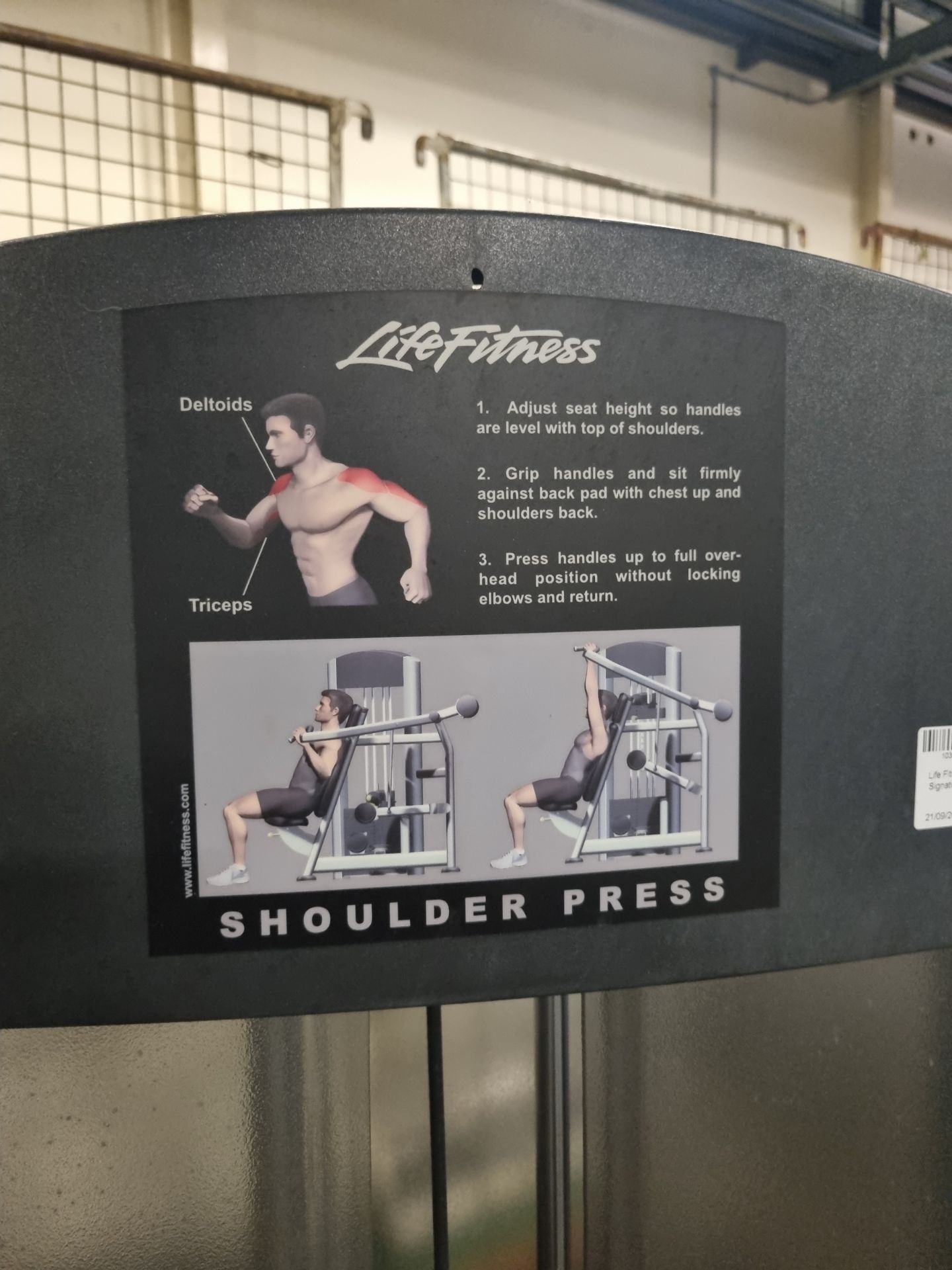 Life Fitness FZSP-500043 Signature Series shoulder press - Image 4 of 5