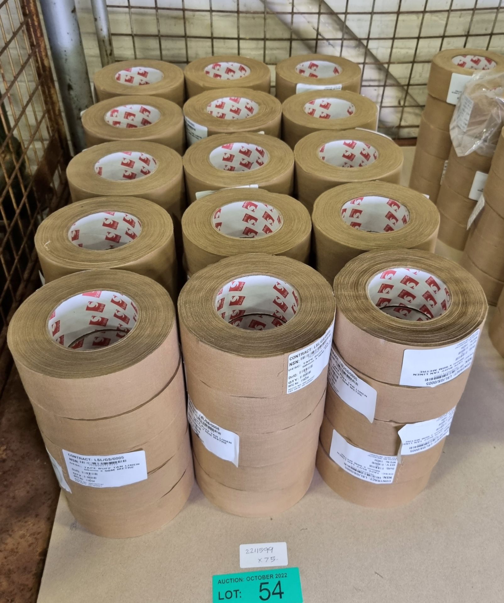 Scapa Buff Tan Linen Tape 50mm x 50m - 75 rolls - Image 3 of 3