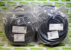 6x Black plastic hose 1/4 x 1/4 x 15m
