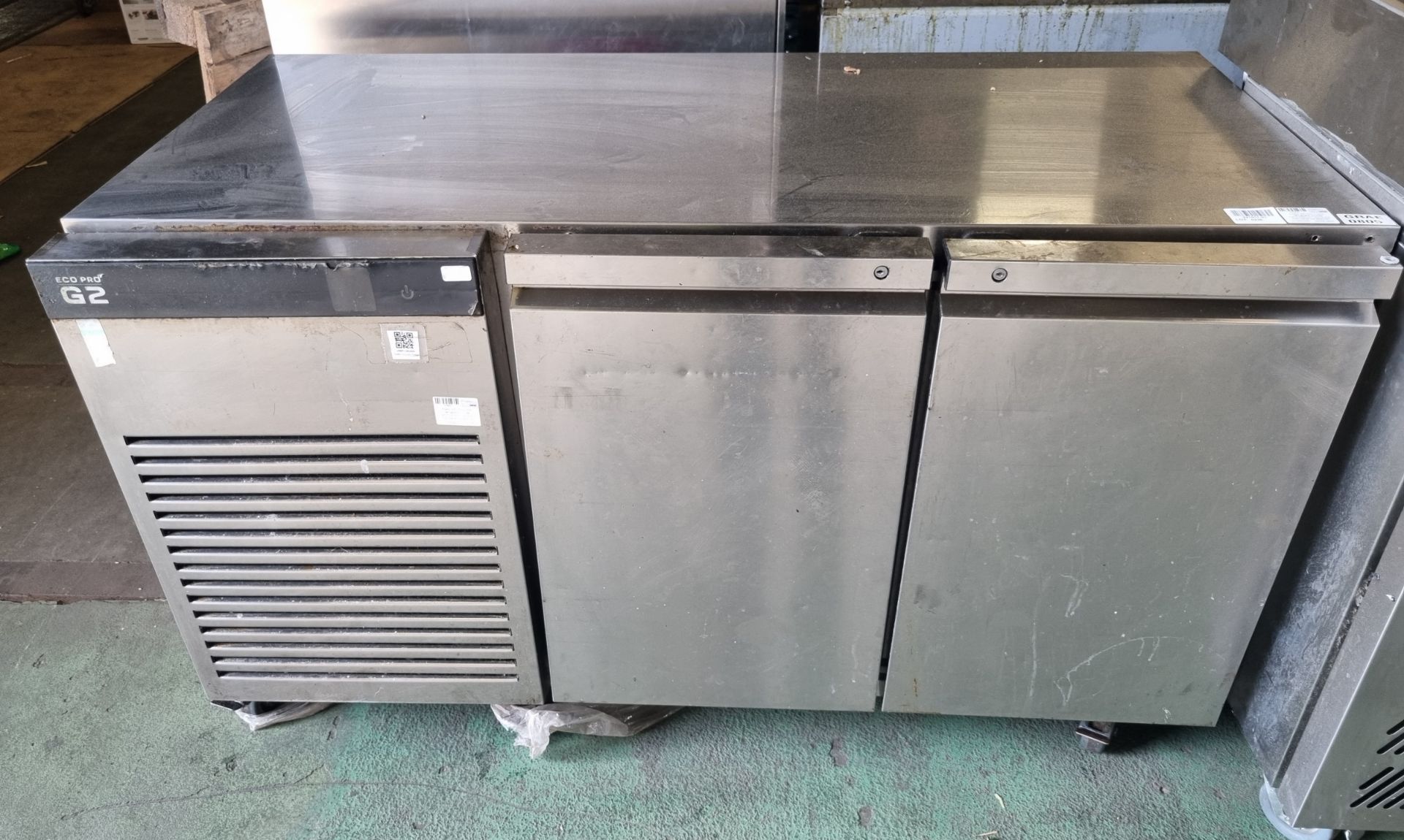 Foster EP1/2H 2 door refrigerator counter 140x70x90cm - doors and front panel not attached