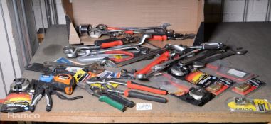 Various tools & locks - spanners, cutter, pad locks