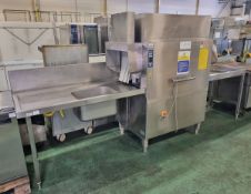 Electrolux conveyor dishwasher 160x90x180cm with approx. 2.5m basin/counter extensions
