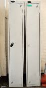 2x Probe Active Coat free standing single door locker - no keys 30x30x180