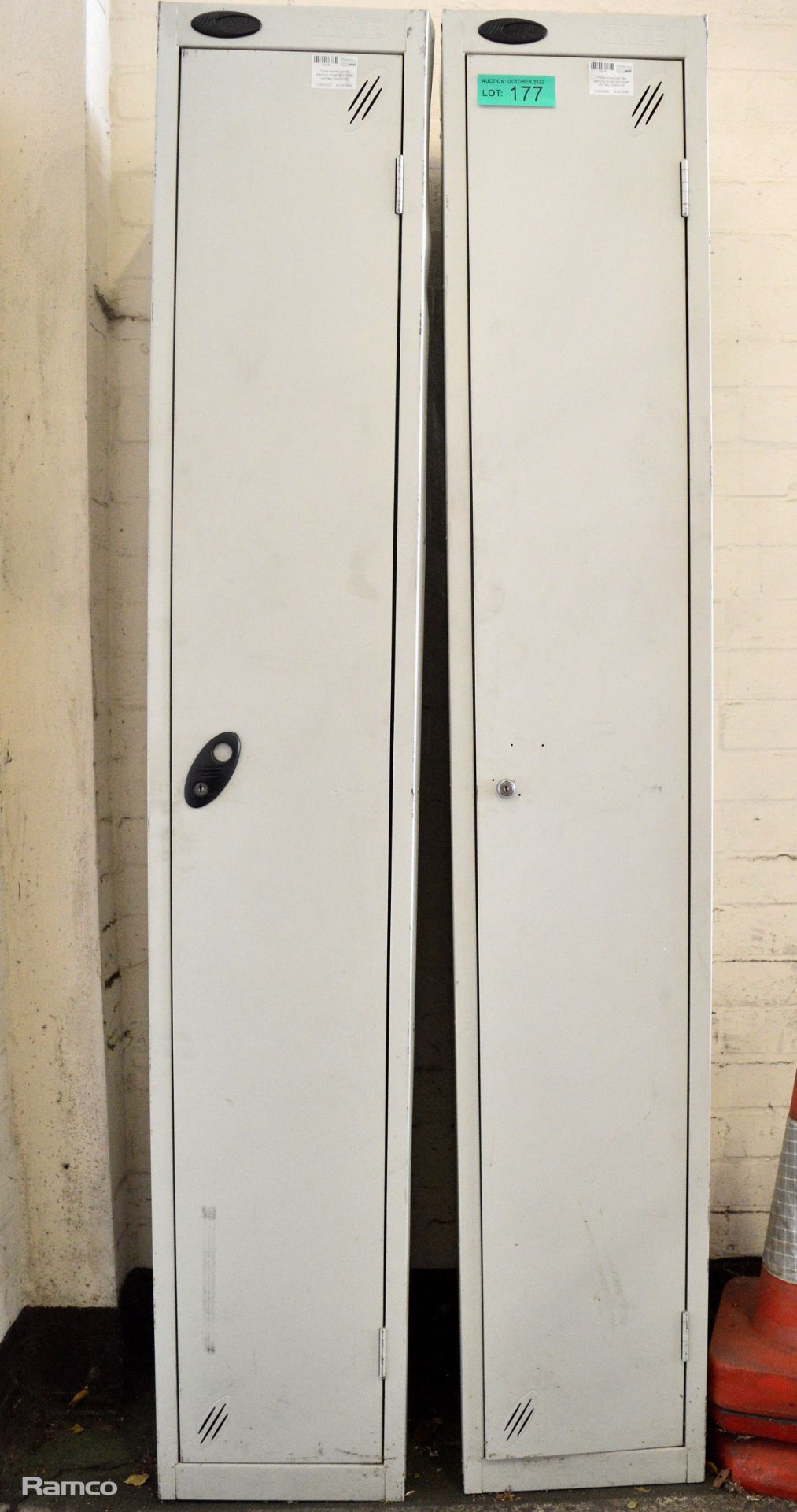 2x Probe Active Coat free standing single door locker - no keys 30x30x180
