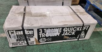 Clarke CTJ3QLG 3-tonne quick lift trolley jack
