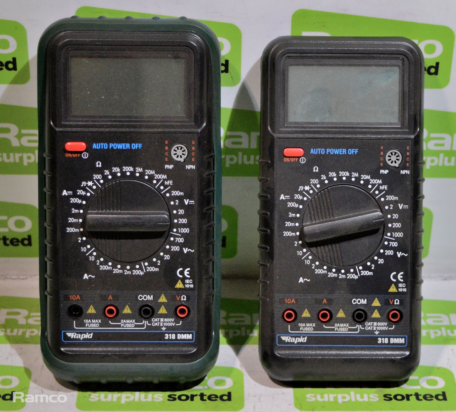 2x Rapid 318 DMM Digital Multimeters