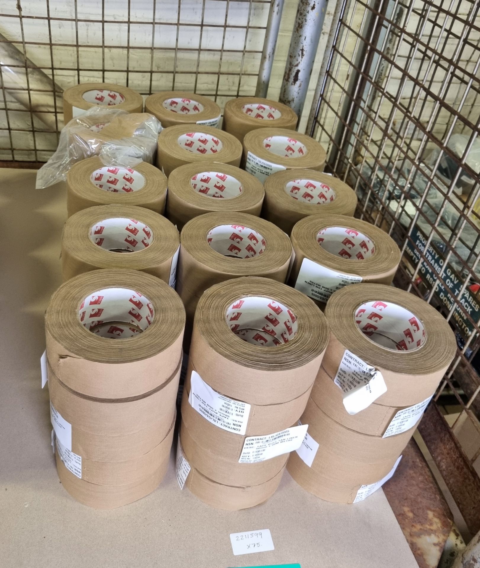 Scapa Buff Tan Linen Tape 50mm x 50m - 75 rolls - Image 3 of 3