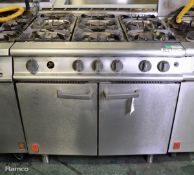 Falcon G3101 six burner gas oven with static base