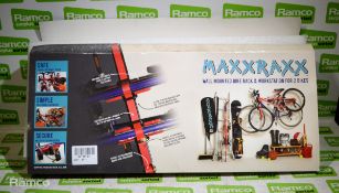 MaxxRaxx wall mounted bike rack & workstation for 2 bikes