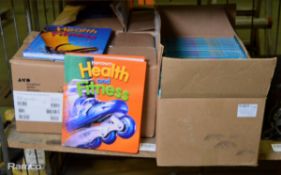 Harcourt Health and Fitness books for school/education, 3 age-specific editions, 4 x boxes, 90 books
