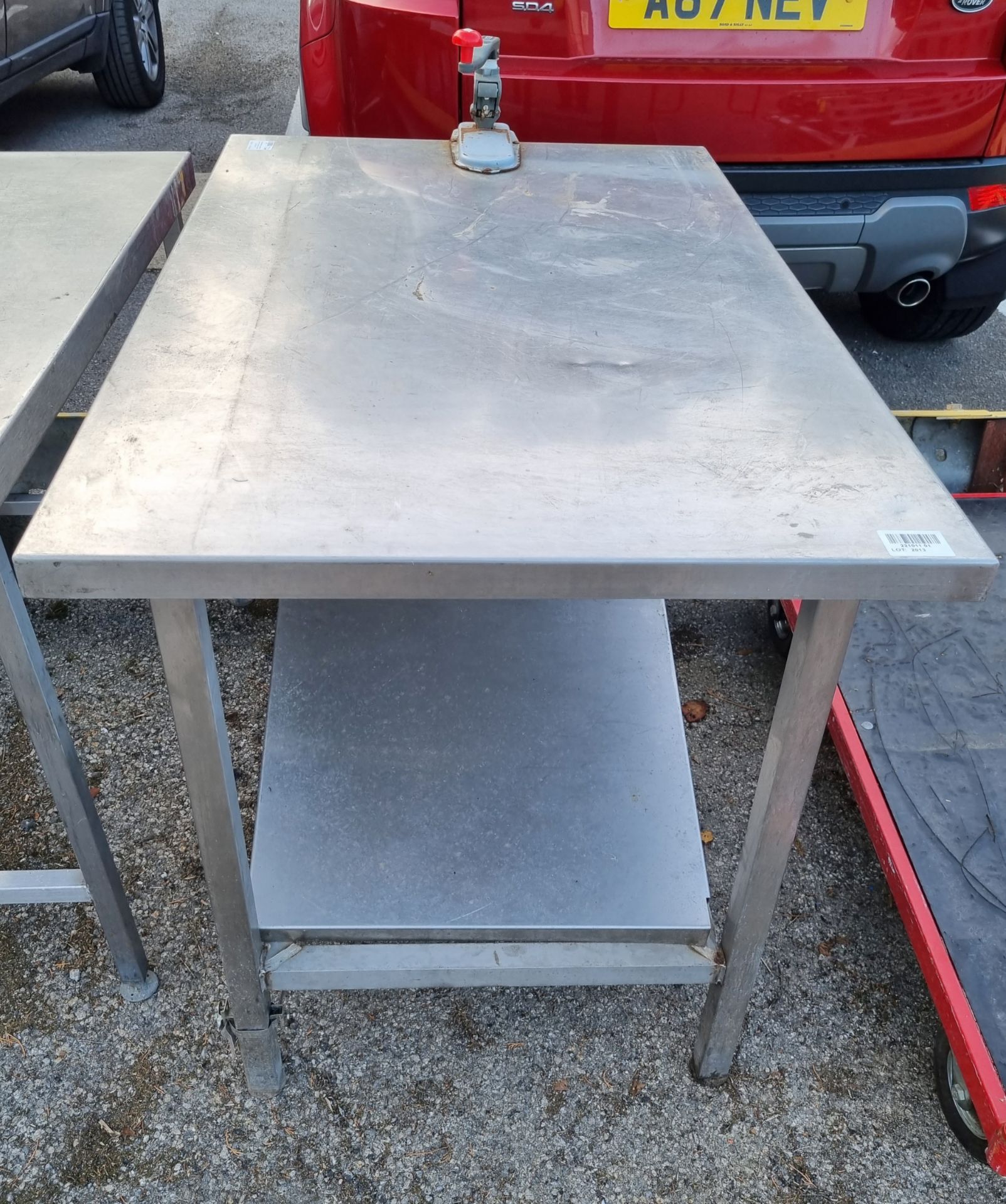 Stainless steel preparation table with drawer and shelf - 120x75x85cm