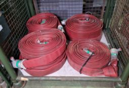 7x Layflat hose with couplings - 70mm diameter, 23m length - estimate