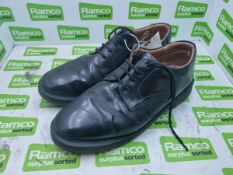 Solovair Black Leather Shoes 'Postman Style' Pair - Size EU 45.5, UK 11 - 30x25x15cm