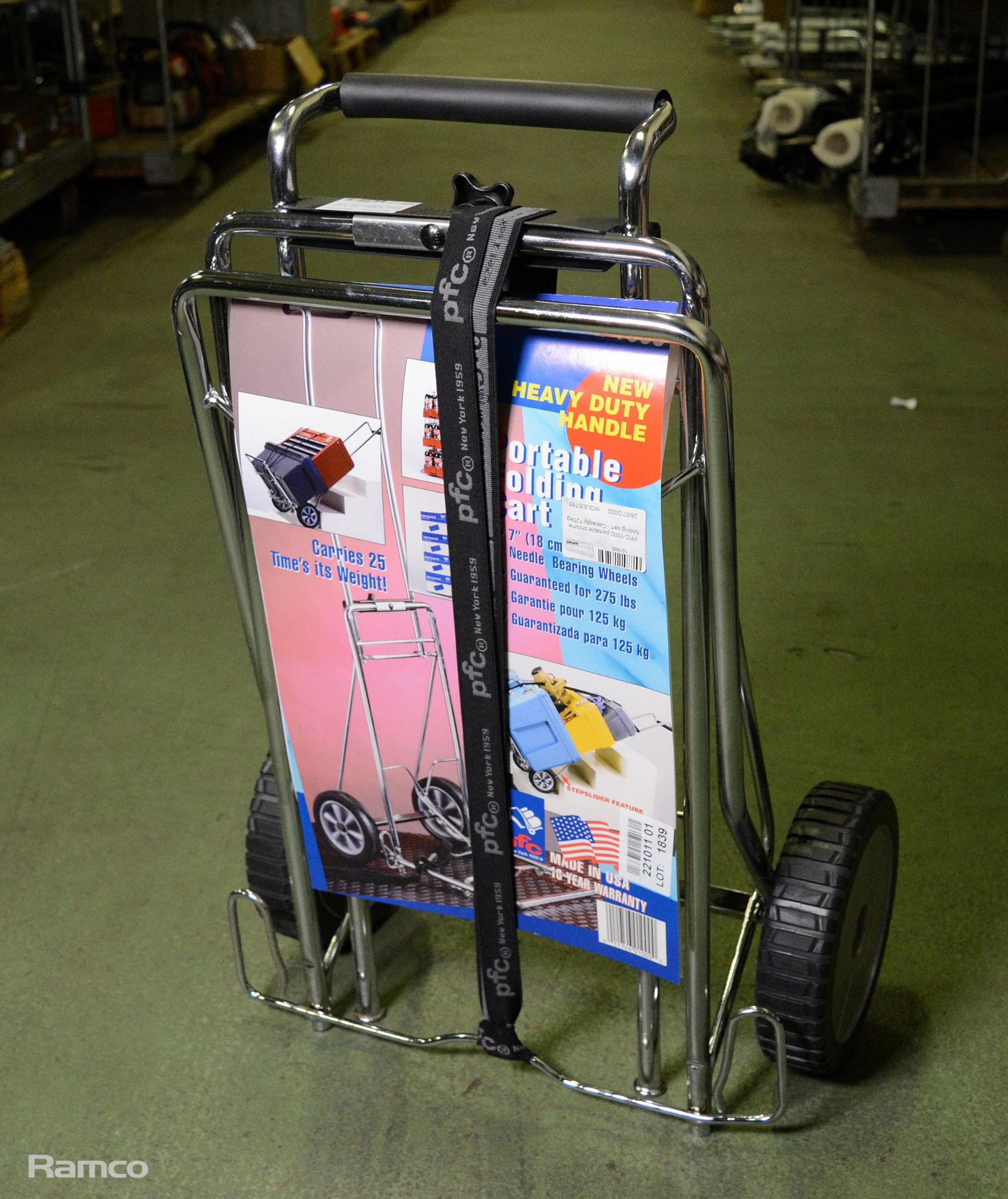 PFC-1000 portable chrome folding cart - Capacity 125kg
