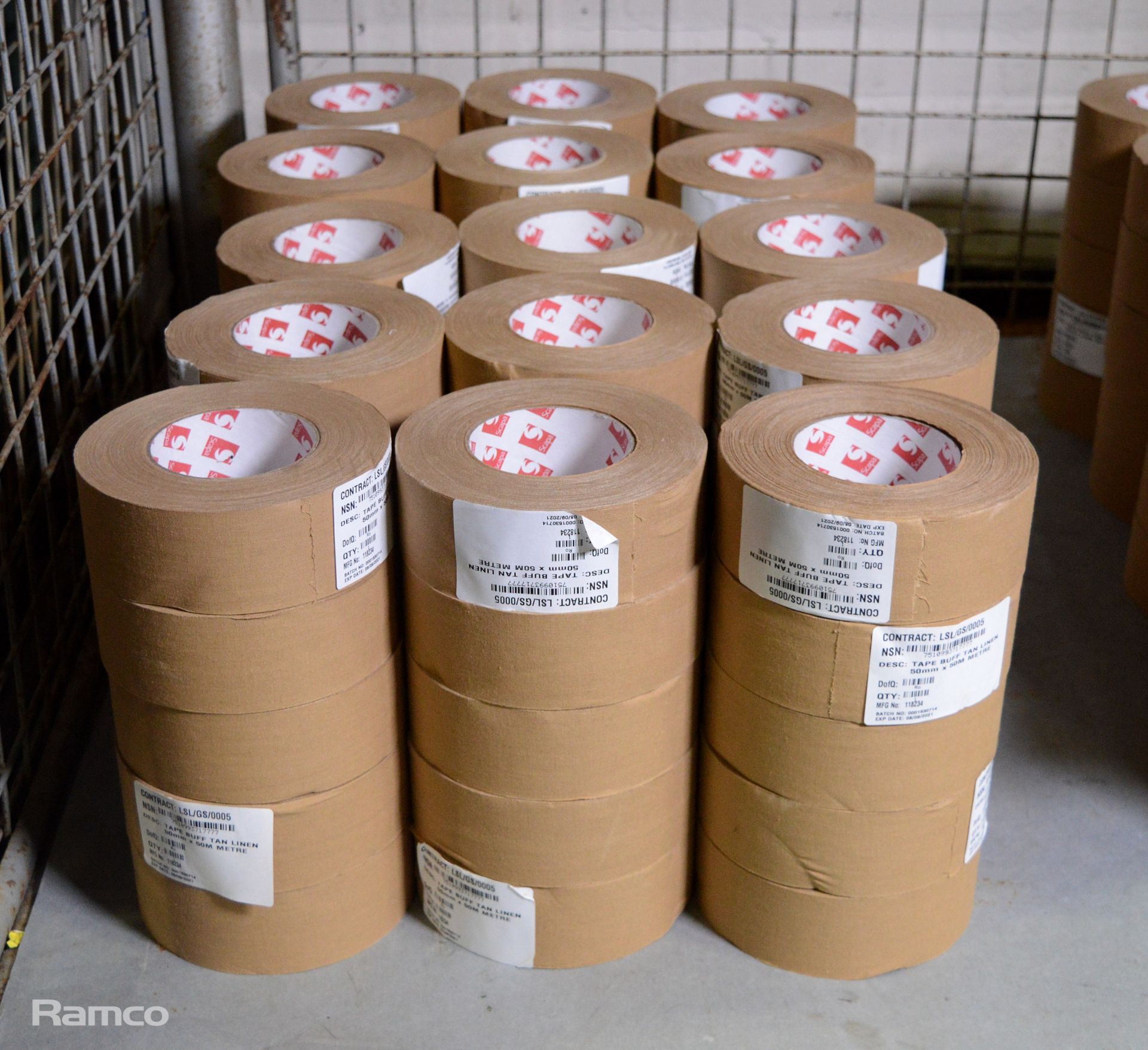 Scapa Buff Tan Linen Tape 50mm x 50m - 75 rolls