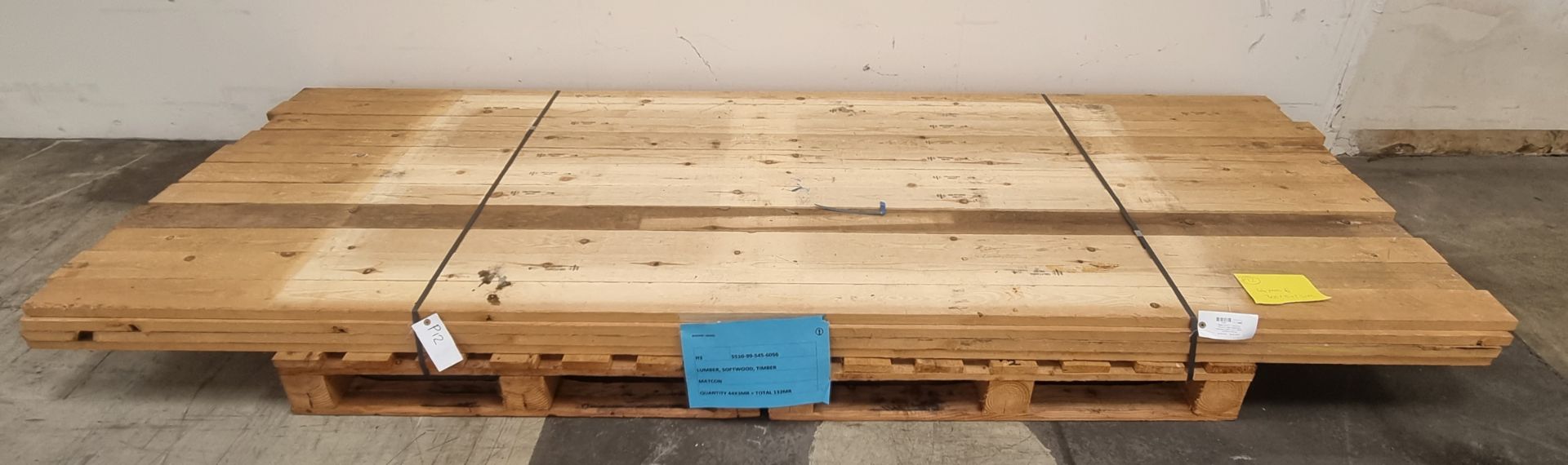 Pallet of 4"x1" softwood various lengths & Pallet of 4"x1" softwood 44pcs