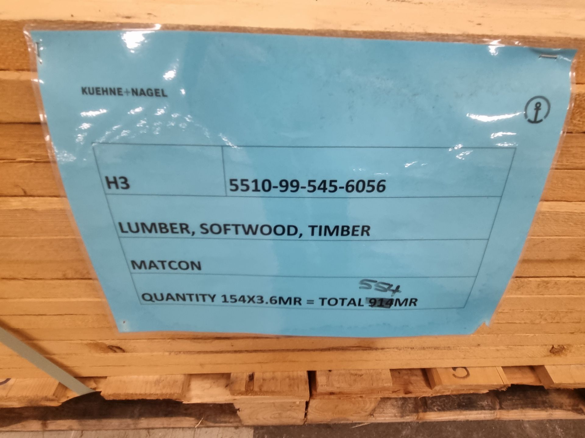 Pallet of 4"x1" (10x2.5cm) softwood, heat treated and debarked (GBFC-0452 DBHT) - L360cm - 154 pcs - Image 2 of 4