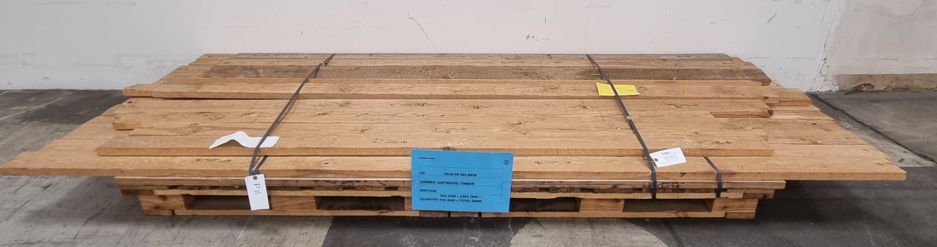 Pallet of 4"x1" softwood various lengths & Pallet of 4"x1" softwood 44pcs - Image 6 of 9