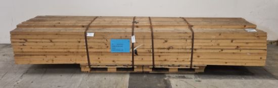 Pallet of 4"x2" (10x5cm) softwood, heat treated and debarked (GBFC-0452 DBHT) - L390cm - 126 pcs