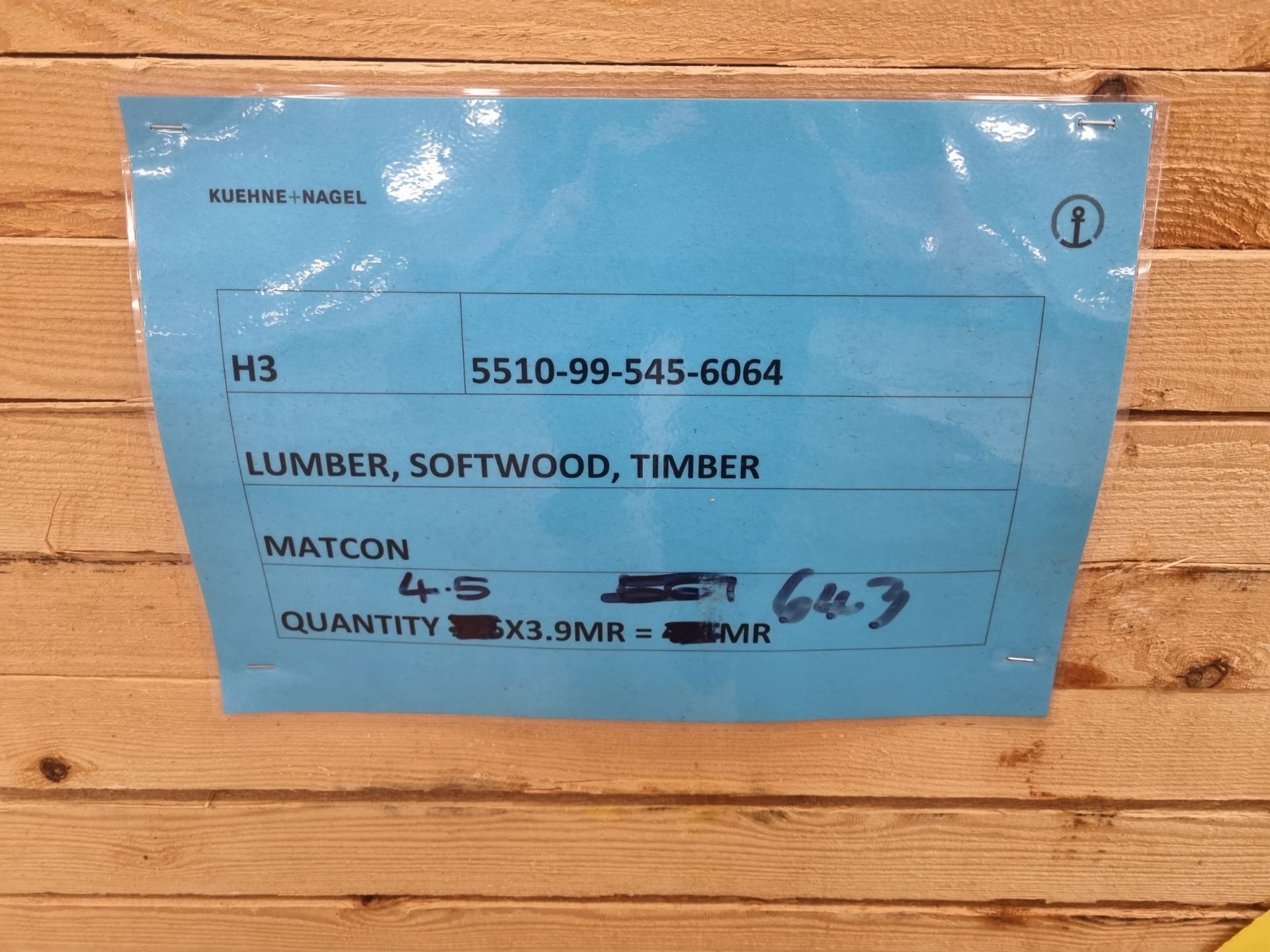 Pallet of 4"x2" (10x5cm) softwood, heat treated and debarked (GBFC-0452 DBHT) - L450cm - 143 pieces - Image 2 of 4