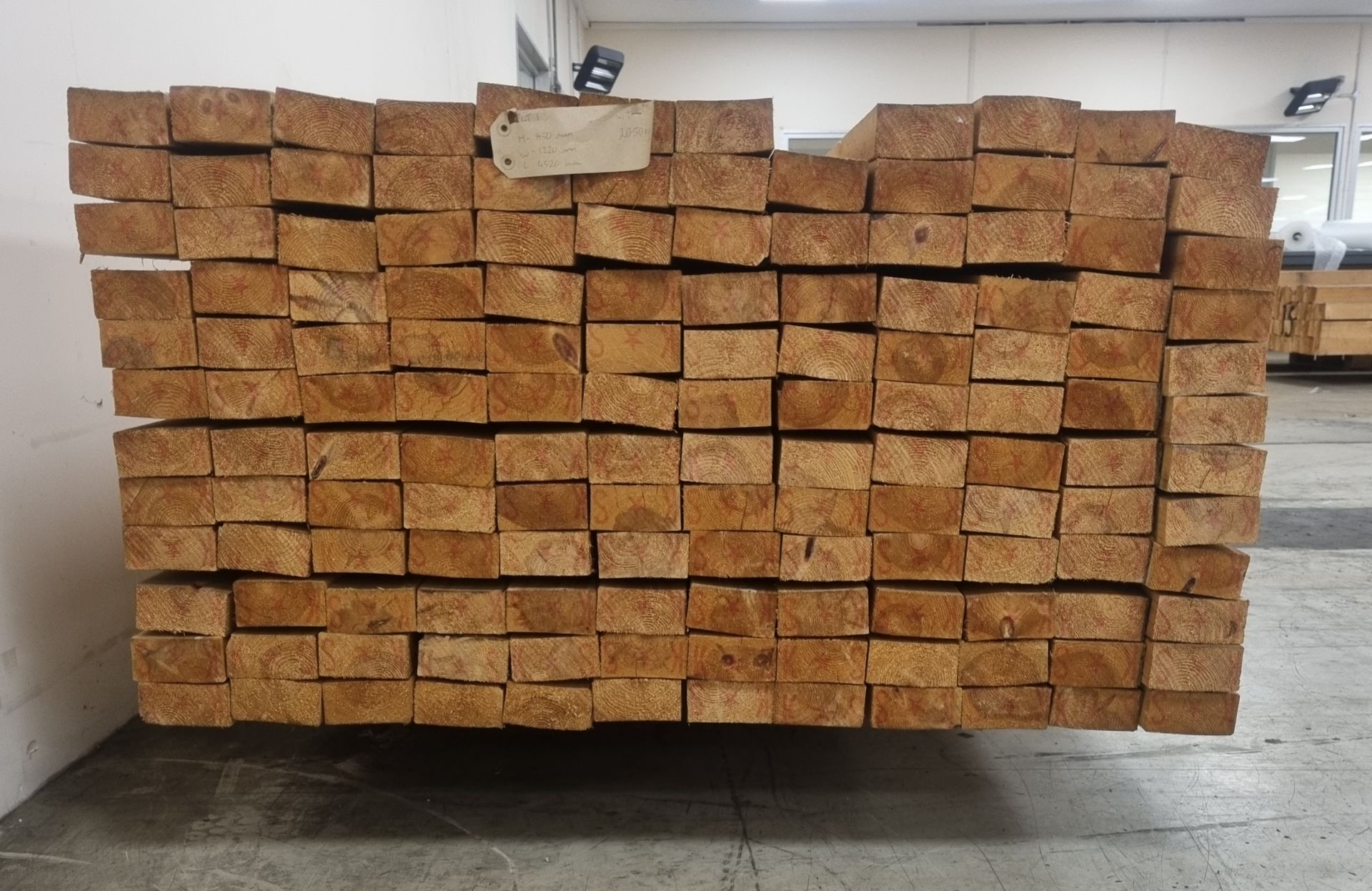 Pallet of 4"x2" (10x5cm) softwood, heat treated and debarked (GBFC-0452 DBHT) - L450cm - 143 pieces - Image 4 of 4