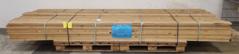 Pallet of 4"x1" (10x2.5cm) softwood, heat treated and debarked (GBFC-0452 DBHT) - L330cm - 112 pcs