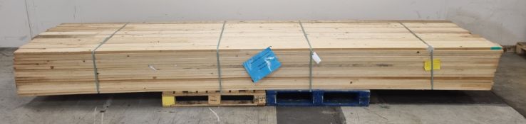 Pallet of 4"x1" (10x2.5cm) softwood, heat treated and debarked (GBFC-0452 DBHT) - L450cm - 175 pcs