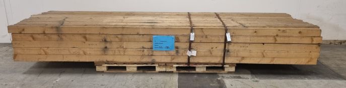 Pallet of 4"x4" (10x10cm) softwood, heat treated and debarked (GBFC-0452 DBHT) L420cm x 60 pcs